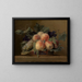 Basket of peaches and grapes - Jean Michel Picart — framed artwork on a wall