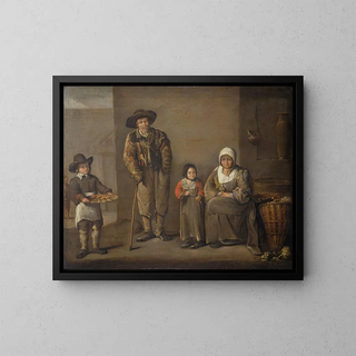 A Family of Peasants - Jean Michelin — framed artwork on a wall