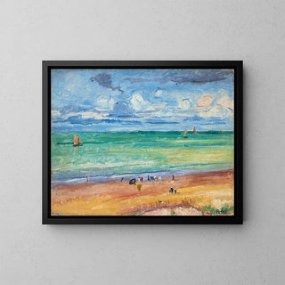 La Plage - Jean Misceslas Peské — framed artwork on a wall