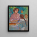 Petit déjeuner avec les enfants dans le jardin Bois-Le-Roi - Jean Peské — framed artwork on a wall