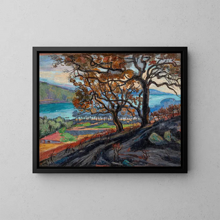 Saint Clair after the fire - Jean Peske — framed artwork on a wall