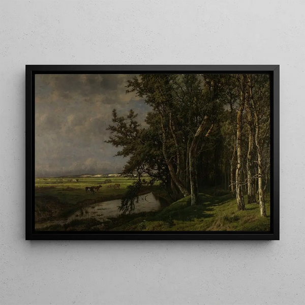 Prinsenvijver on Walcheren Island - Jean Pierre François Lamorinière — framed artwork on a wall