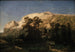 Landscape painting of rocky scenery at Marche-les-Dames - Jean Pierre François Lamorinière — artwork view