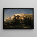 Landscape painting of rocky scenery at Marche-les-Dames - Jean Pierre François Lamorinière — framed artwork on a wall