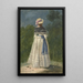 Elegant Lady Seen from Behind - Jean Pillement — framed artwork on a wall