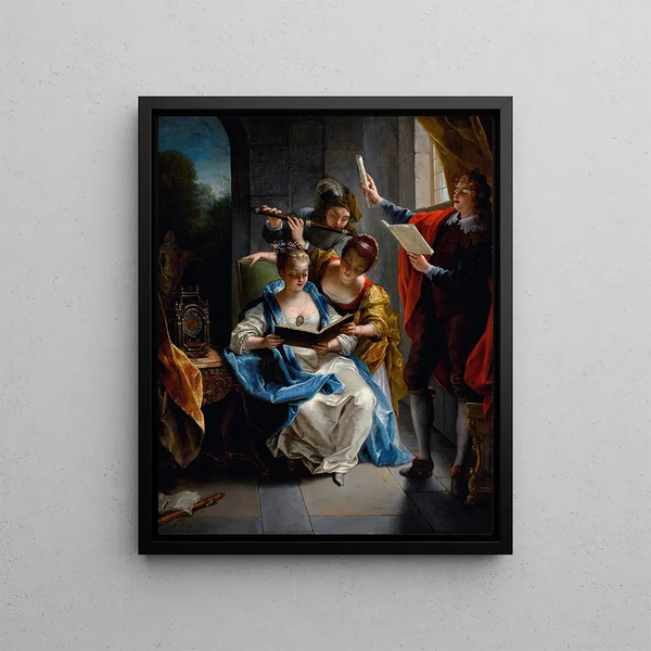 a quartet in concert - Jean Raoux — framed artwork on a wall