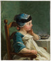 Boy in a Children's Chair - Jean Restout the Younger — artwork view