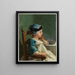 Boy in a Children's Chair - Jean Restout the Younger — framed artwork on a wall