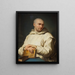 Portrait of a Carthusian monk - Jean Restout the Younger — framed artwork on a wall