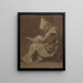 Chartreux sitting holding an open book - Jean Restout the Younger — framed artwork on a wall