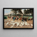 L'Après-Midi du Dimanche au Jardin d'Acclimatation - Jean Richard Goubie — framed artwork on a wall