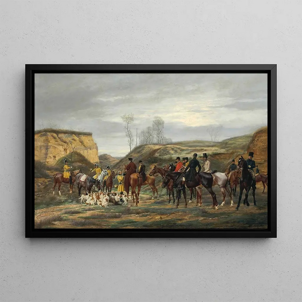 Les honneurs du pied - Jean Richard Goubie — framed artwork on a wall