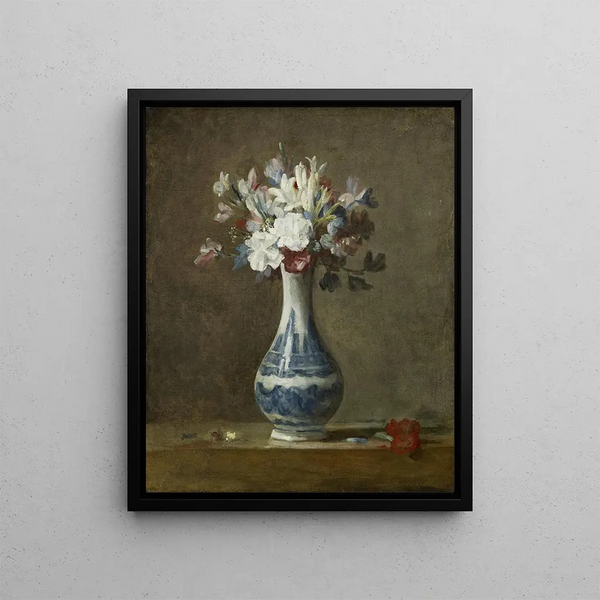 a flower vase - Jean Siméon Chardin — framed artwork on a wall