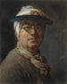 Self-portrait with a visor - Jean Siméon Chardin — artwork view