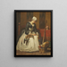 The Embroideress - Jean Siméon Chardin — framed artwork on a wall