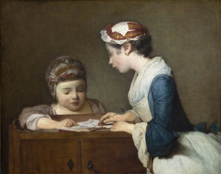 La Petite Maîtresse d'école - Jean Siméon Chardin — artwork view
