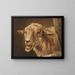 Head of a Sheep after Andries Vermeulen - Jean Zacharie Mazel — framed artwork on a wall