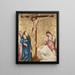 Calvaire avec un moine chartreux - Jean de Beaumetz — framed artwork on a wall