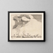 Landscape with swirling smoke - Jean-Émile Laboureur — framed artwork on a wall