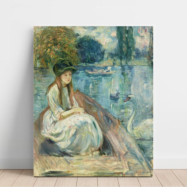 Reproduction of the painting Jeanne Fourmanoir on the Lake - Berthe Morisot