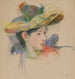 Jeanne Pontillon in a hat - Berthe Morisot — artwork view