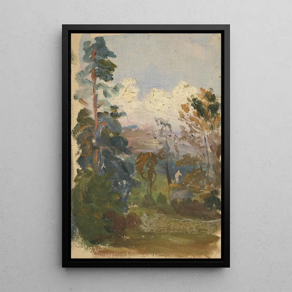 Landscape of Kernous - Jeanne Jégou-Cadart — framed artwork on a wall