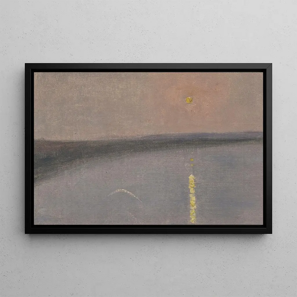 Night Landscape Painting - Jeanne Jégou-Cadart — framed artwork on a wall