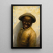 Smiling Boy Painting - Jefferson David Chalfant — framed artwork on a wall