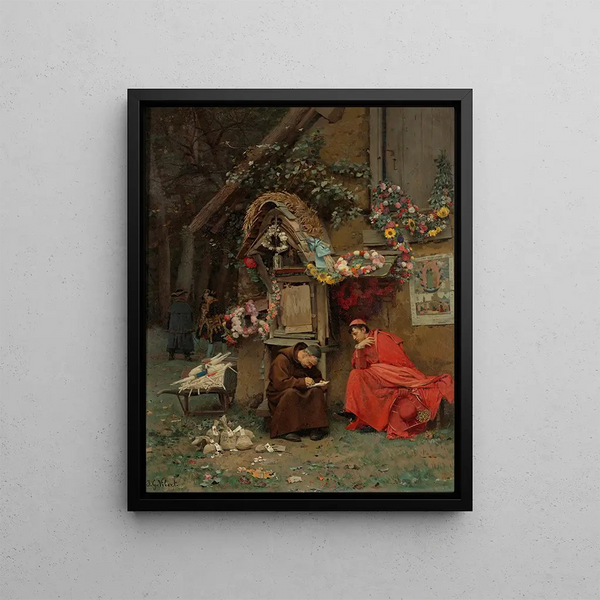 Additionner les dons - Jehan Georges Vibert — framed artwork on a wall