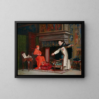 The choice of a preacher - Jehan Georges Vibert — framed artwork on a wall