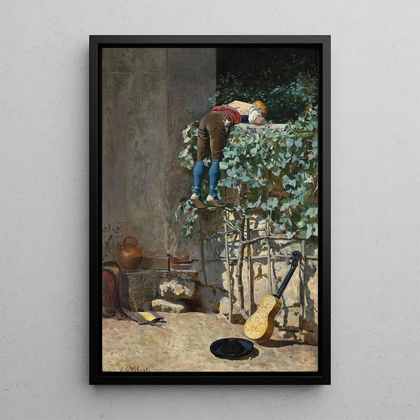 Sneak Peek - Jehan Georges Vibert — framed artwork on a wall