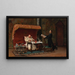 The Dîner des chanoines - Jehan Georges Vibert — framed artwork on a wall
