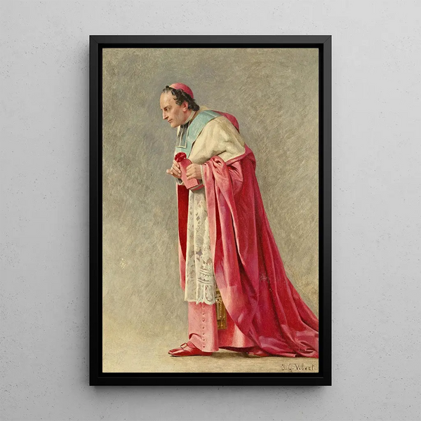 The Cardinal - Jehan Georges Vibert — framed artwork on a wall