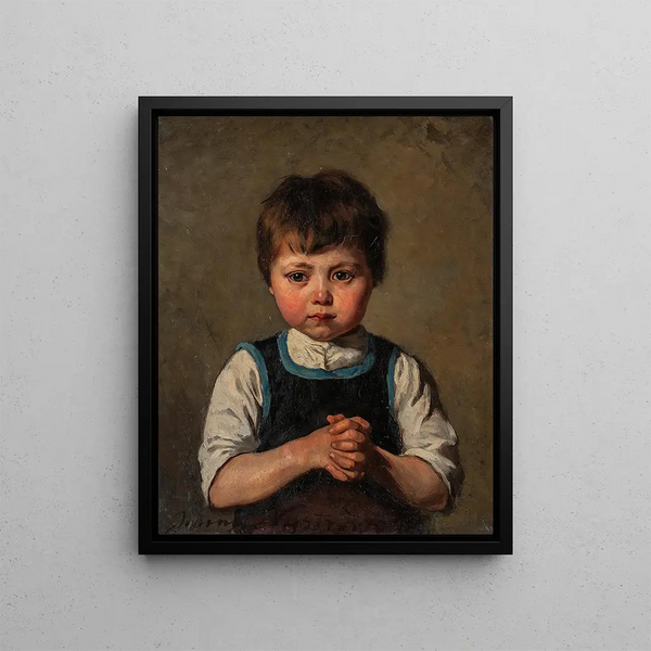 Portrait of a Boy - Jenny Nyström — framed artwork on a wall