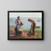 Study of the potato harvest - Jens Birkholm — framed artwork on a wall