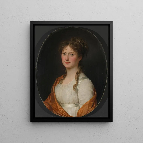 Portrait of a Woman - Jens Juel — framed artwork on a wall