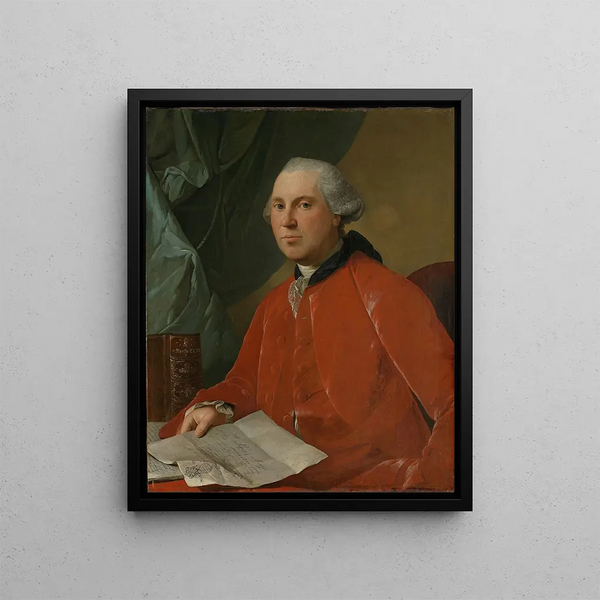 Portrait Painting of Lauritz Christian Steen - Jens Juel — framed artwork on a wall