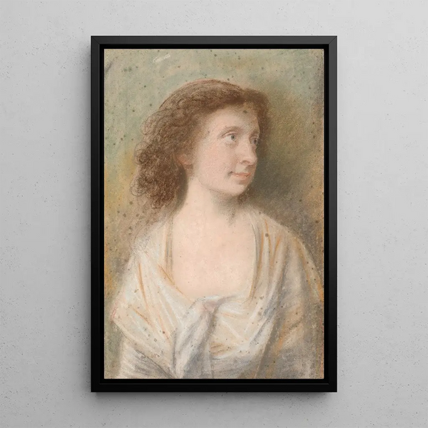 Portrait of Maria Magdalene Becker - Jens Juel — framed artwork on a wall