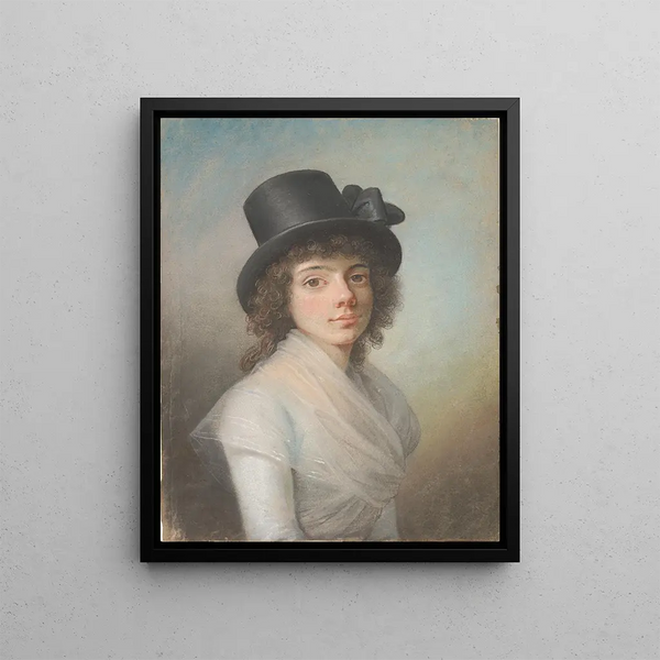 Portrait painting of Petronella Cornelia Römeling - Jens Juel — framed artwork on a wall