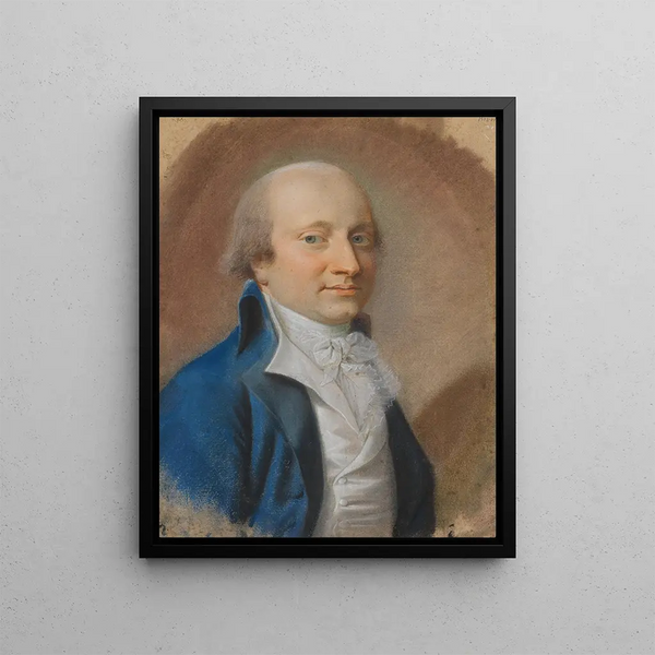 Portrait of a gentleman, probably a Blücher - Jens Juel — framed artwork on a wall