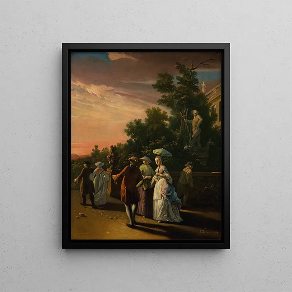 Promenade dans un parc - Jens Juel — framed artwork on a wall