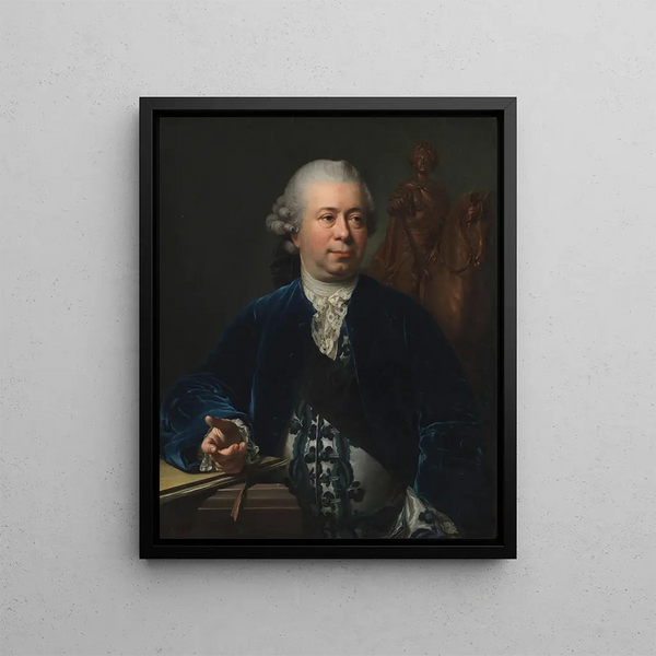 The Sculptor Jacques François Joseph Saly - Jens Juel — framed artwork on a wall