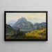 Vue de Giesbach au lac de Brienz avec Interlaken et les montagnes du Jura - Jens Peter Müller — framed artwork on a wall