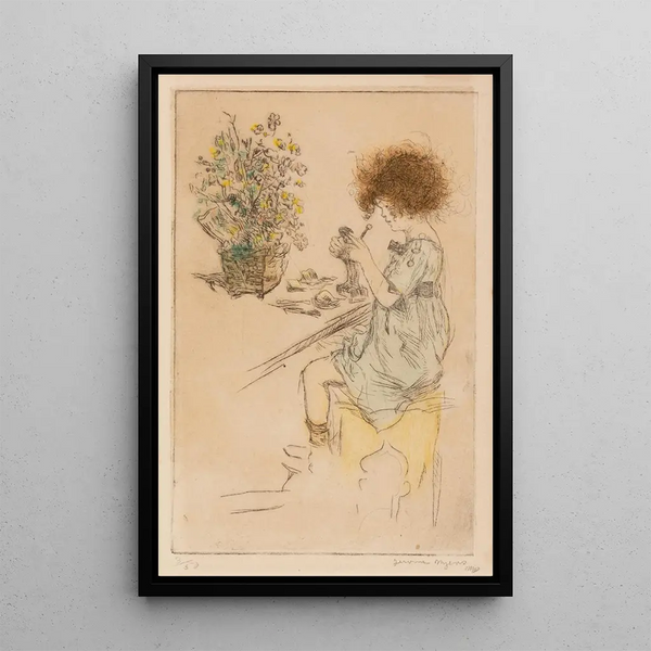 Untitled Painting - Jerome Myers — framed artwork on a wall