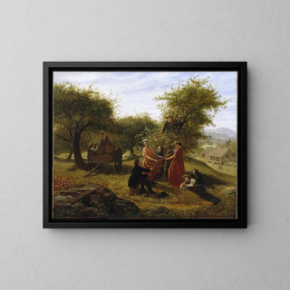 Apple Harvest - Jerome Thompson — framed artwork on a wall