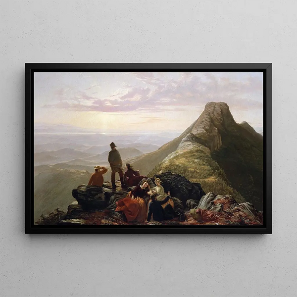 La fête tardive sur Mansfield Mountain - Jerome Thompson — framed artwork on a wall