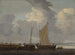 a Calm with Fishermen Unloading Their Catch - Jeronymus van Diest — artwork view