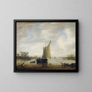View of the River - Jeronymus van Diest II — framed artwork on a wall