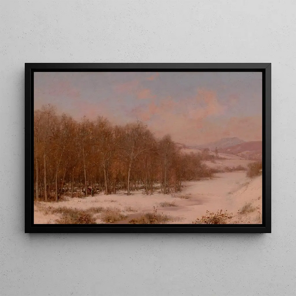 A Winter Camp - Jervis McEntee — framed artwork on a wall