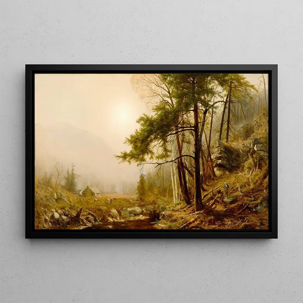 Autumnal Indian Summer - Jervis McEntee — framed artwork on a wall